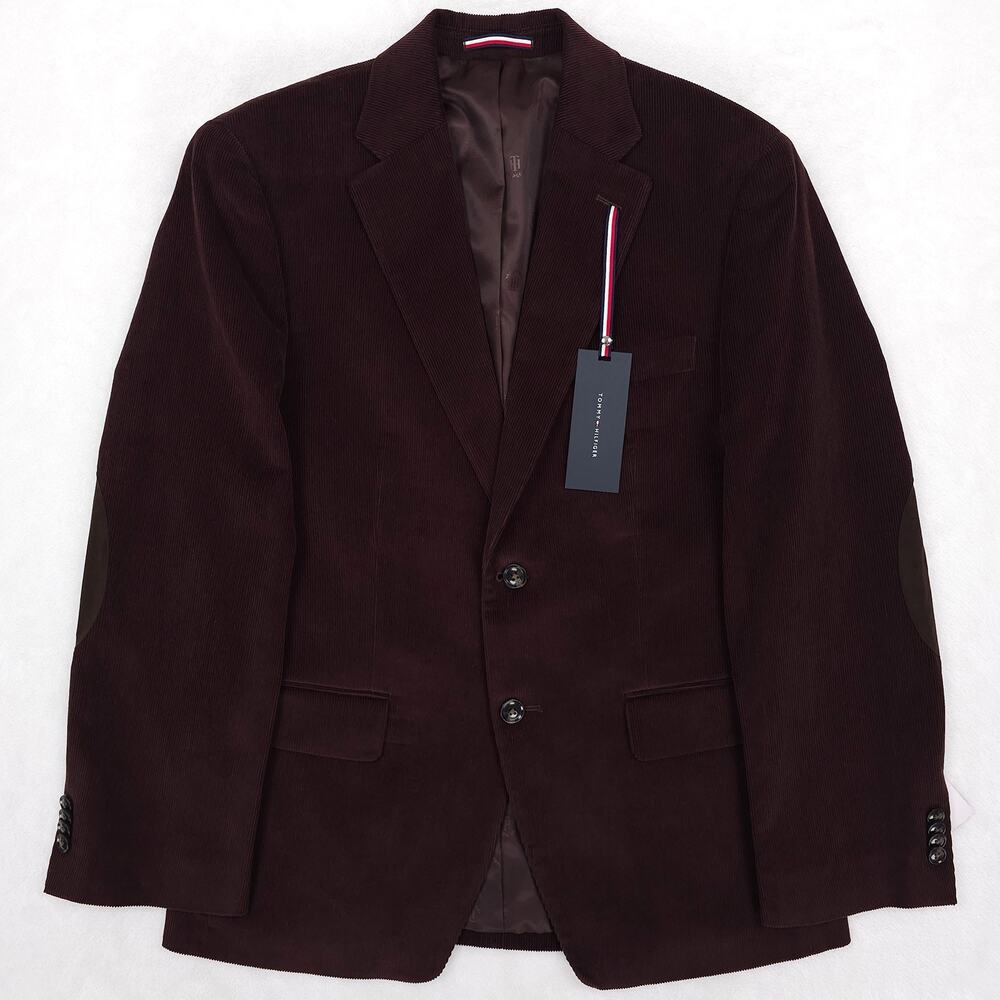 Tommy Hilfiger Mens Modern Fit Sport Coat 38R Chestnut Brown Cotton Corduroy NWT
